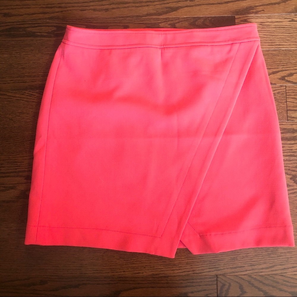 LOFT Coral Wrap Mini Skirt (12) NWT!